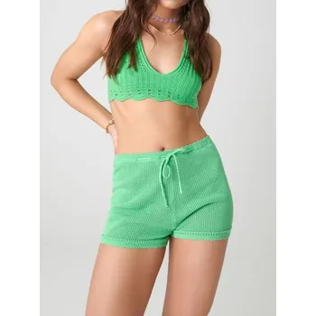 Sinsay - Top s ažurou - zelená - 7211J-77X - 7211J-77X-M