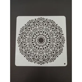 Šablona plastová pro kreativní tvoření - 15 x 15 - mandala č.22