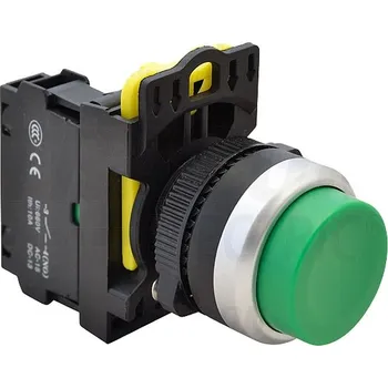tlačítko Tracon NYG3-HG Vystouplé tlačítko, zelené 1×NO, 5A/230V AC-15, IP65 (Tracon NYG3-HG)