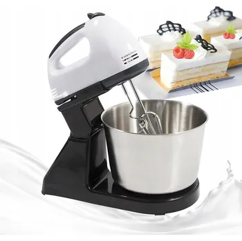 RUČNÍ MIXÉR KUCHYŇSKÝ PROCESOR VELKÁ MÍSA + 4 NÁSTAVCE STOJAN 7 RYCHLOSTI 150 W