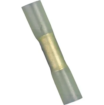 Kabelové oko Tracon ZSTHS Smršťovací Cu lisovací spojky s lep., žluté, pocínované 4mm2, (L=41mm, d1=3,6mm), PO (Tracon ZSTHS)