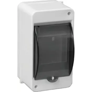 Jistič Kryt jističů SEZ S-3 D bílý s transparentními dvířky pro 3 moduly (SEZ S-3 D)