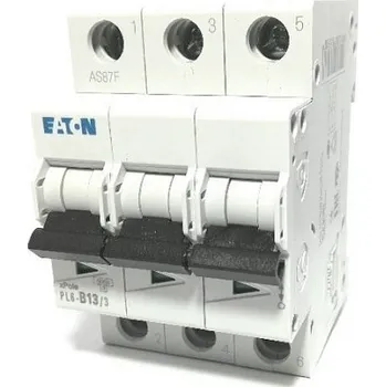 Jistič Třífázový jistič Eaton 286588 PL6-B13/3 na DIN lištu (Eaton PL6-B13/3)