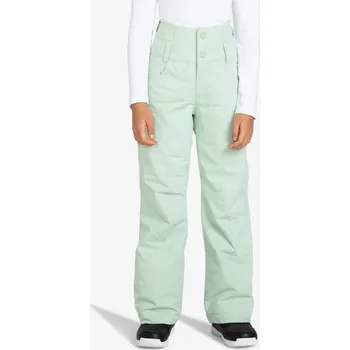 Snowboardové kalhoty Roxy Diversion dívčí lyžařské/snowboardové kalhoty zateplené zelená 134