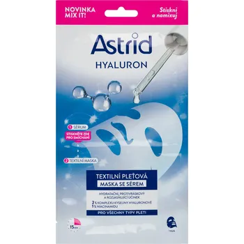 Pleťová maska Maska Astrid Hyaluron hydratační a rozjasňující 20 g