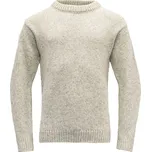 merino svetr DEVOLD Nansen Sweater Crew Neck, Grey Melange - L