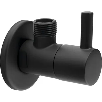 Aqualine Rohový kulový ventil 1/2"x3/8", kulatý, černá mat, 5317B