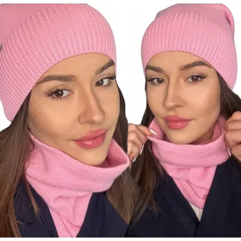 Čepice Fashionweek Dámská sada čepice + nákrčník S2917 Barva: Růžová, Velikost: Universal
