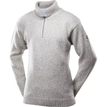 Pánský svetr Unisex svetr Devold Nansen Wool Zip Neck Grey Melange XL