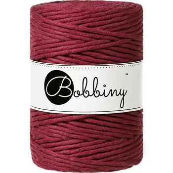 Příze Bobbiny Macrame Cord 5 mm 100 m Wine Red Šňůra
