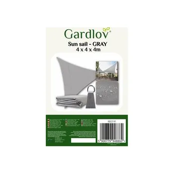 Krycí plachta Sluneční plachta 4x4x4m-šedá Gardlov 23141