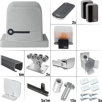 Nice Robus 400 BD KCE 7.0 – sestava pojezdu, pohonu a příslušenství, pro posuvnou bránu do průjezdu 4,2 m a 400 kg, profil bez úpravy