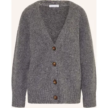 Dámský svetr Mrs & Hugs Dámský Pletený Kardigan Z Alpaky, šedá, 42