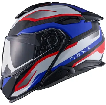 Helma na motorku Vyklápěcí helma na motorku Nexx X.Lifetour PRO Mile matná modro-červená S