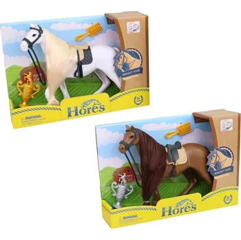 Figurka Kůň s příslušenstvím, 19 cm