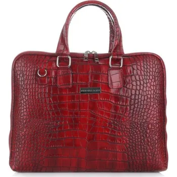 Kabelka Kožené kabelka aktovka Vittoria Gotti bordová V871