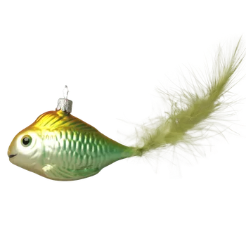 Vánoční ozdoba Koulier Vánoční ozdoba - Rybka se světle zeleným ocáskem , 1 ks