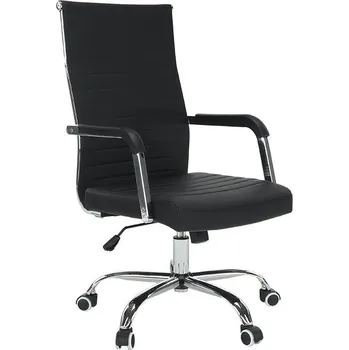 Nábytek Kancelářské křeslo, ekokůže / kov, černá / chrom, FARAN