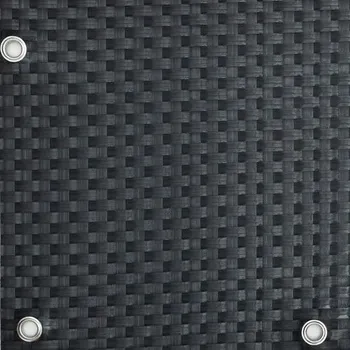 balkonová zástěna Balkonová zástěna - umělý ratan, 1,05x5 m - ocelově šedá - VÝPRODEJ (Ratanová zástěna na balkon s oky pro upevnění)