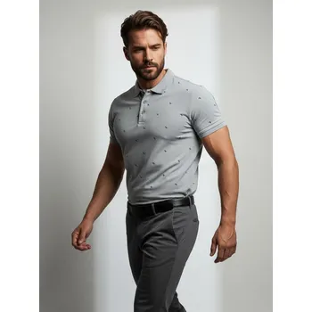 Sinsay - Polokošile s celoplošným potiskem - šedá - 4996F-50X - 4996F-50X-S