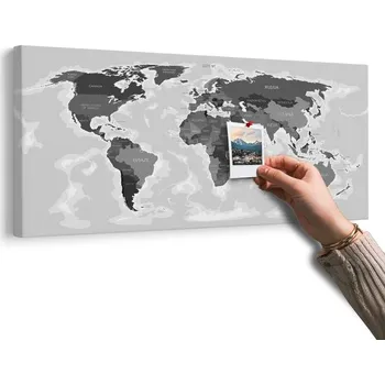 Obraz Dovido Obraz na korku nádherná mapa s černobílým nádechem