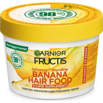 Garnier, Fructis Banana Hair Food Vyživujúca maska na suché vlasy 400 ml