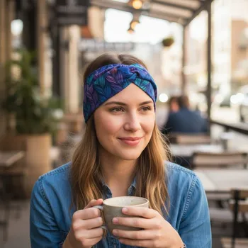 Čelenka Ebbie Bavlněná čelenka - BAREVNÉ COPÁNKY Velikost: M