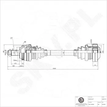 Poloosa kola Poloosa pohonu BMW 3 Z4, zadní levá 33211226904 ESEN SKV