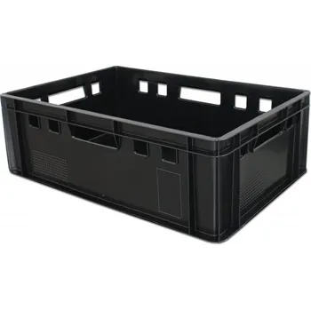 Přepravka na jídlo Přepravka manipulační R2 regranulát 60 x 40 x 20 cm černá