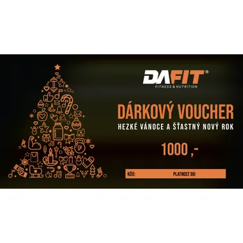 Dárkový potravinový koš Dárkový elektronický poukaz Dafit.cz Vánoce 1000,-