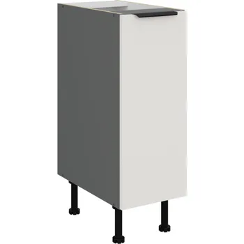 Kuchyňská skříňka 30 D CARGO BB, Spodní kuchyňská skříňka s výsuvným drátěným košem Aria bílá/antracit