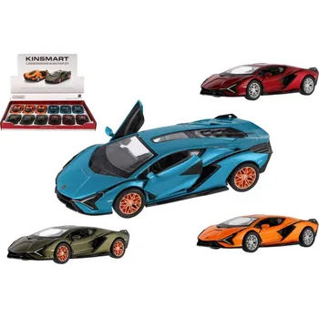 autíčko Auto Kinsmart Lamborghini Sián FKP 37 kov/plast 13cm 4 barvy na zpětné natažení