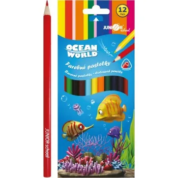 Pastelka Pastelky barevné dřevo Ocean World trojhranné 9x20,5x1cm