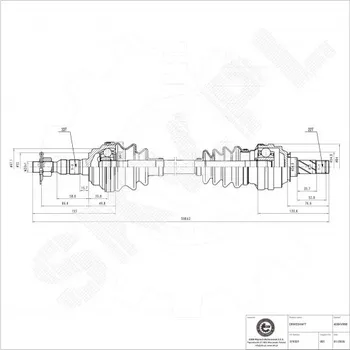 Poloosa kola Poloosa pohonu Opel Astra G Meriva B Zafira A, přední levá 374321 ESEN SKV
