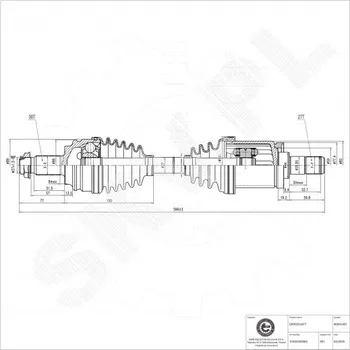 Poloosa kola Přední levá hnací hřídel BMW X3 31603450563 ESEN SKV