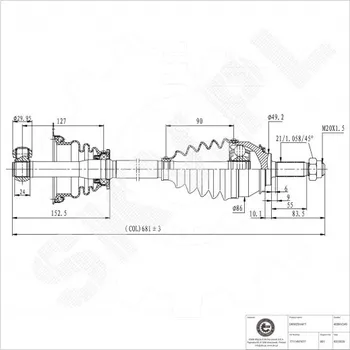 Poloosa kola Přední levá hnací hřídel Dacia Logan Sandero Renault Logan I Sandero 7711497477 ESEN SKV