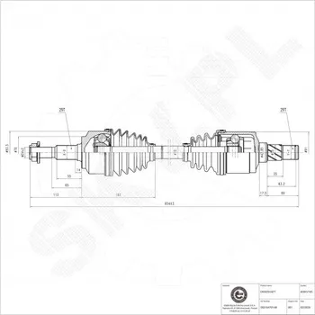 Poloosa kola Přední levá hnací hřídel Jeep Commander Grand Cherokee III 052104701AB ESEN SKV