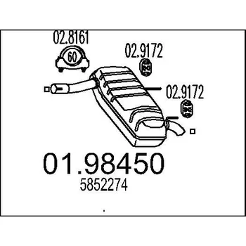 Auto-moto Zadní tlumič výfuku MTS 01.98450