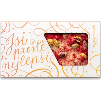 Čokoláda Jsi prostě nejlepší Bílá čokoláda s pistáciemi 60 g