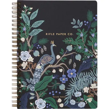 Blok Rifle Paper Co. Kroužkový linkovaný blok Peacock