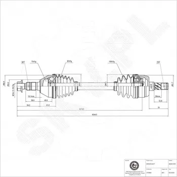 Poloosa kola Přední levá hnací hřídel Opel Insignia A 375060 ESEN SKV