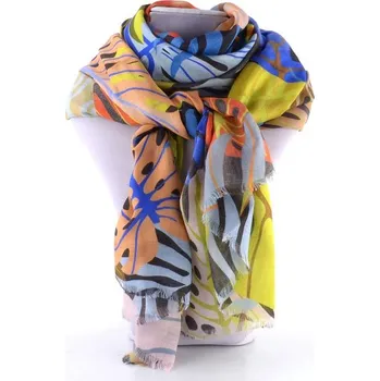 Šála Fraas viskózový šál s barevným vzorem listí 645027-640 | P695344