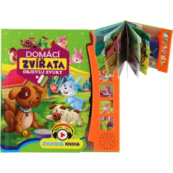 Leporelo Zvuková knížka Domácí zvírata Objevuj zvuky CZ verze 19x19,5cm