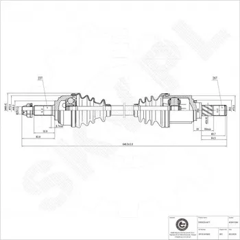 Poloosa kola Přední levá hnací hřídel Nissan Micra III Note 39101AY600 ESEN SKV