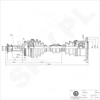 Poloosa kola Přední pravá hnací hřídel Nissan X-Trail 391008H615 ESEN SKV