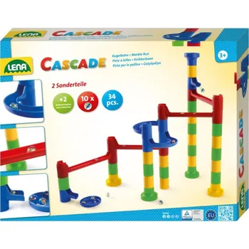 Kuličková dráha Kuličková dráha 34ks 10 kuliček plast v krabici 35x27x6cm