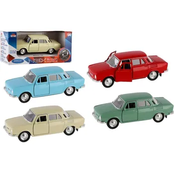 Dětské zboží Auto Welly Škoda 100 kov/plast 11cm 1:34 na volný chod 4 barvy v krabičce 15x7x7cm