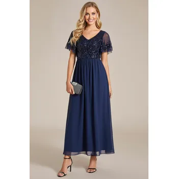 Dámské šaty EVER PRETTY Společenské Šaty EVERLY tmavě modré Barva: Tmavě modrá, Velikost: 36