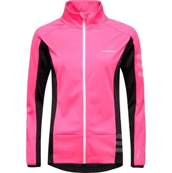 Cyklistická bunda Klimatex MIRABEL Dámská větruodolná cyklistická bunda, růžová, 2XL