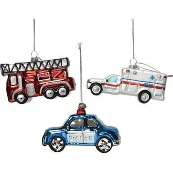 Vánoční ozdoba Ozdoba skleněná auta IZS mix druhů